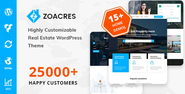 Zoacres – Real Estate WordPress Theme